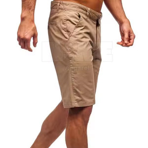 2025 último diseño pantalones cortos chinos para hombre estilo único patrón sólido Casual venta al por mayor 100% algodón cintura media ligero - Product Image 3