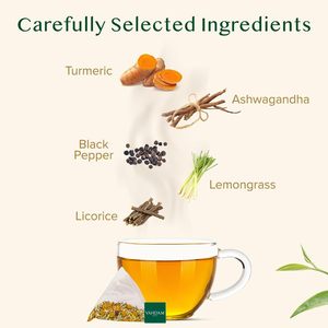VAHDAM, Turmeric Ashwagandha Herbal <b>Tea</b> Bags (100 Count) - Product Image 6