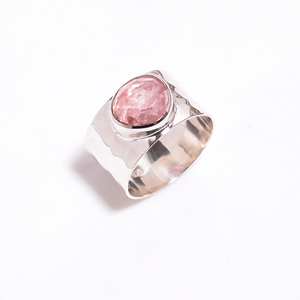 แหวนพลอยเงินสเตอร์ลิง925แฟชั่นผู้หญิงแหวนพลอยอัญมณีธรรมชาติทำด้วยมือเครื่องประดับเงิน925ผู้ผลิต - Product Image 2