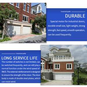 Porte de garage résidentielle privée à commande automatique à distance, design moderne, porte segmentée, réduction du bruit, coupe-vent, personnalisable - Product Image 4