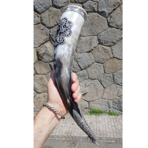 Nuevo Cuerno Vikingo para Beber, Cuerno de Búfalo / Cuerno Vikingo para Beber / Cuerno para Beber con Ágata y Soporte de Cuerno, la Mejor Calidad - Product Image 4