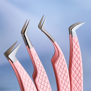 Pinzas en forma de L de etiqueta privada Pinzas de extensión de pestañas para volumen Los mejores precios Hecho en Pakistán - Product Image 3