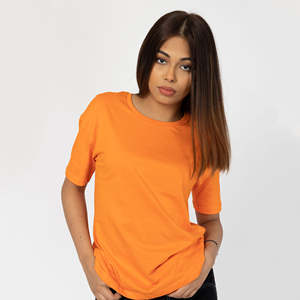 Camisetas de Manga Corta con Cuello Redondo de Algodón para Mujer de la Mejor Calidad, Transpirables, Antiarrugas, de Secado Rápido, Antibolitas, con Logotipo Personalizado, para Verano - Product Image 1