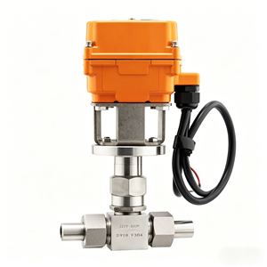 Válvula <span class=keywords><strong>de</strong></span> aguja eléctrica inteligente <span class=keywords><strong>de</strong></span> microcontrol <span class=keywords><strong>de</strong></span> caudal para oxígeno, gases medicinales y agua concentrada <span class=keywords><strong>de</strong></span> alta presión - Product Image 4