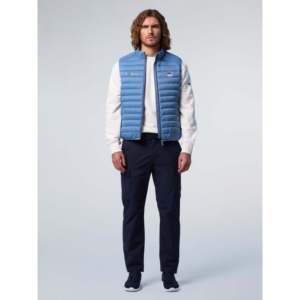 Gilet Invernale Casual da Uomo North Sails Collezione AC38 Blu Skye Stampato Antivento Leggero Taglie Forti in Poliestere Lavorato a Maglia 3D - Product Image 1
