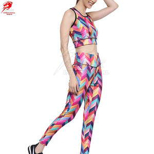 Durable Compression Fit Yoga Set For Intensive Training Tummy <b>Control</b> <b>Leggings</b> Solid Color Fitness Set - Product Image 2