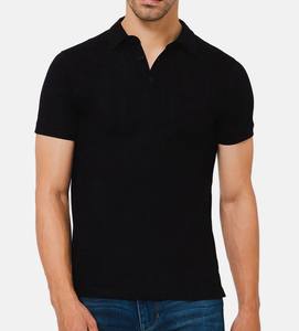 Polo d'affaires de golf personnalisé de haute qualité pour hommes T-shirt long de couleur unie imprimé 5% Spandex Polo personnalisé en coton de haute qualité - Product Image 1
