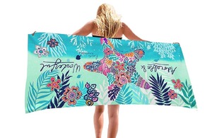 Toalla de Playa de Algodón de Color Sólido Personalizada con Logotipo Personalizado, Servicio OEM de Alta Calidad, Precio Económico - Product Image 3