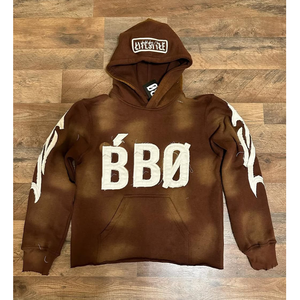 Treet Wear Haute Qualité Zipper Hoodie Détresse Broderie Soleil Fade Acide Lavage Strass Agrémenté Manches Imprimé Polaire - Product Image 6