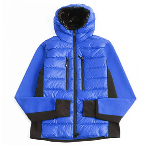 Hot Selling Winter <b>Men</b> Hooded Zipper Puffer <b>Jacket</b> Stand Collar Front Logo Waterproof Quick Dry Breathable Windproof - Product Image 1