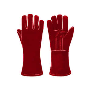 Gants de soudage en cuir de paume de haute qualité en gros OEM en cuir fendu de haute qualité meilleure sécurité pour hommes 7 oz 16INCH respirant - Product Image 6