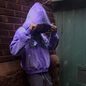 Streetwear Drop Shipping Sweat à capuche pour hommes en coton vintage lavé à l'acide de haute qualité lavé au soleil délavé lavé et en détresse avec logo personnalisé - Product Image 4