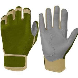 Custom Design Your Own Logo Baseball <b>Batting</b> Gloves Men's Adults Durable Leather Quick-Dry Breathable Professional Sports - Product Image 2