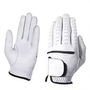 Gants de golf en cuir Cabretta souple, sensation de luxe premium, antidérapants, anti-humidité, doux et confortables, blancs pour adultes, pour le sport - Product Image 1
