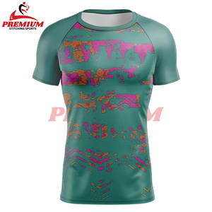 Custom Short Sleeve <b>Surf</b> Logo Mma Bjj Compression Shirt Sublimated Jiu Jitsu Rashguards Design Your Own Custom Rash Guard - Product Image 6
