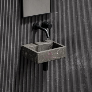 Lavabo en marbre foncé Emperador <span class=keywords><strong>de</strong></span> qualité supérieure, évier en pierre naturelle, meuble <span class=keywords><strong>de</strong></span> <span class=keywords><strong>salle</strong></span> <span class=keywords><strong>de</strong></span> bain moderne <span class=keywords><strong>de</strong></span> luxe, lavabo design - Product Image 5