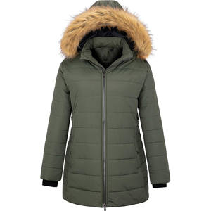 Veste matelassée d'hiver pour femmes, moderne et tendance, unie, avec tissu respirant, coupe-vent, construction isolée - Product Image 1