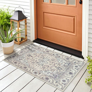 Tapis Adiva en polyester tissé à la machine, antidérapant, avec envers en coton turc lavable, pour salon, chambre à coucher, usage domestique - Product Image 4