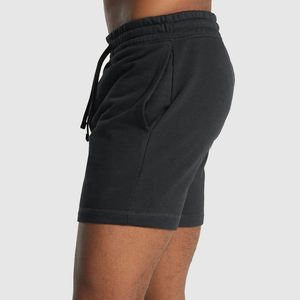 Pantalones cortos para hombre de la mejor calidad, patrón sólido, estilo callejero, poliéster/algodón, cintura elástica, precio bajo - Product Image 4