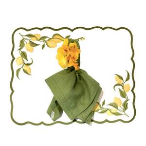 Washable <b>linen</b> <b>placemat</b> for kids friendly family kitchen dining table use with durable long lasting material - Product Image 6