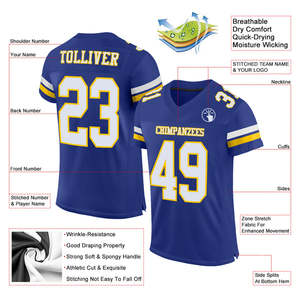 Maillot de football américain à séchage rapide uniforme personnalisé pour les compétitions de niveau scolaire universitaire des jeunes - Product Image 4