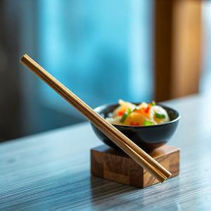 ตะเกียบไม้ไผ่ขัดเงางานแฮนด์เมดแบบพรีเมี่ยมน้ำหนักเบาใช้ซ้ำได้สำหรับงานแต่งงานที่เสิร์ฟบะหมี่เกี๊ยวซูชิ - Product Image 2