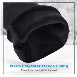 Guantes de Invierno Cálidos para Esquí, Talla Grande, Color Negro Personalizado, Impresos, Dedos Completos, Guantes Personalizados, Venta al por Mayor de Fábrica, Pakistán - Product Image 4