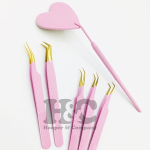 Pinzas personalizadas con logotipo de etiqueta privada, nuevas pinzas de extensión de pestañas postizas de acero inoxidable, juegos sostenibles con punta puntiaguda de visón - Product Image 5