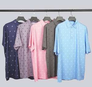 Polo en jersey ODM haut de gamme haut de gamme pour homme d'affaires décontracté à demi-manches respirant tricoté haut en coton anti-rides Sol - Product Image 4