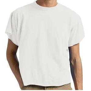 T-shirt d'été décontracté pour homme en tissu Oxford 300g, coupe classique, manches courtes, séchage rapide, 100% polyester, uni, respirant - Product Image 1