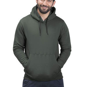 Sudadera con Capucha Personalizada para Hombre, Estilo Urbano, Corte Regular, Informal, 100% Algodón, Ropa de Otoño, Térmica, con Capucha, OEM, Color Sólido - Product Image 1