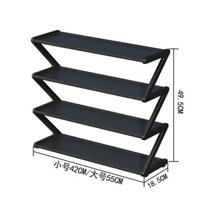 Scarpiera multifunzione a 4 livelli a forma di Z mobili per la casa convertibili con ripiani in tessuto per riporre l'organizzatore di scarpe salvaspazio - Product Image 2