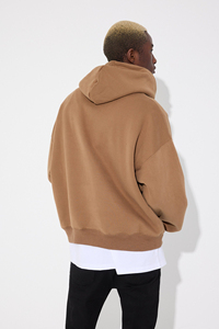 Sudadera con capucha de algodón pesado de calidad para hombre, jersey con estampado personalizado, Térmica de gran tamaño con patrón sólido térmico OEM, 2025 - Product Image 2