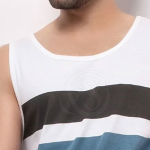 Débardeur pour homme de haute qualité, logo personnalisé, confortable, décontracté, tricoté, couleur unie, col rond, séchage rapide, 100% coton, respirant - Product Image 4