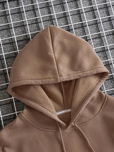 Sweat à capuche en molleton surdimensionné 100% coton avec logo brodé personnalisé pour hommes, saison hivernale, haute qualité - Product Image 3