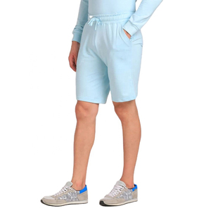 Shorts Bermuda en Coton Bleu Clair pour Homme, Taille Mi-Haute, Cordon de Serrage, Couleur Unie, Tricoté, Respirant, avec Poches - Product Image 5