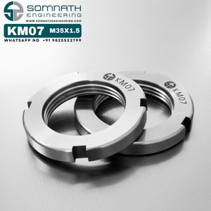 ตัวล็อค KM07น๊อตตัวล็อกเพลาแบบเมตริกที่แม่นยำ M35X1.5สำหรับยึดสเตนเลสสตีล - Product Image 1