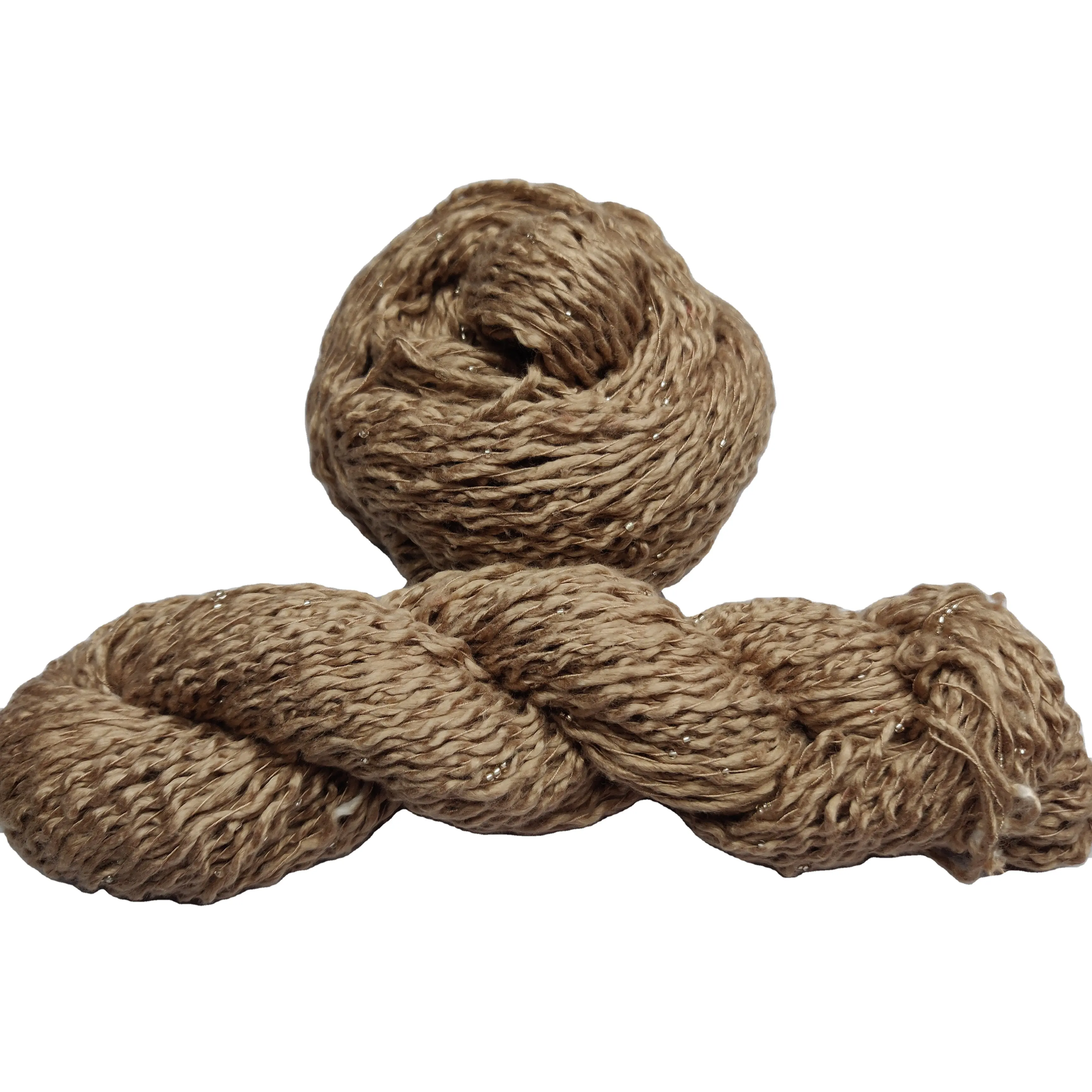 Fil de soie embellissé 100 soie brute de mûrier de qualité pour tricoter des sacs à anneaux broderie Anti-technique Style motif à la main