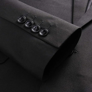 Veste de costume de mariage pour marié, blazer pour hommes d'honneur, couleur unie, coupe ajustée - Product Image 5