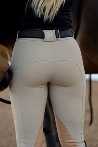 Pantalon d'équitation en velours pour femme, hiver, antidérapant, avec poches double face et taille haute élastique, respirant - Product Image 2