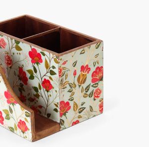 Cubiertos de madera con diseño floral, tenedor decorativo, cuchara y cuchillos, soporte de almacenamiento de utensilios de cocina y carrito de utensilios a bajo precio - Product Image 2