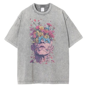 เสื้อยืดลายวินเทจสไตล์แวนโก๊ะสำหรับผู้ชายรุ่นเฮฟวี่เวทเสื้อทอแบบพรีเมี่ยมเสื้อยืดกราฟิกดอกไม้ใหม่ - Product Image 5