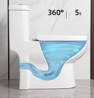 Vente en gros d'usine, toilettes modernes carrées en céramique, toilettes monobloc à siphon, WC pour salle de bain