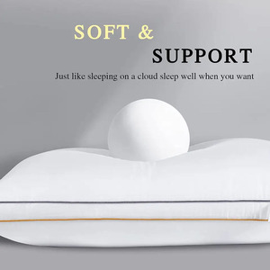Oreillers de lit 50x70 Cm ferme hôtel de luxe blanc coton taie d'oreiller vers le bas alternative remplissage hôtel oreiller pour dormir - Product Image 3