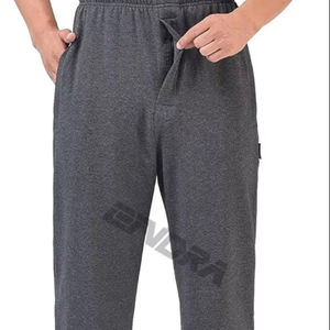 กางเกงวอร์มผ้าฟลีซเอวสูงสำหรับผู้ชายกางเกงออกกำลังกายเล่นฟิตเนสผ้าคอตตอนทรงแบนขนาดใหญ่พิเศษสำหรับฤดูใบไม้ร่วงและฤดูหนาว - Product Image 1