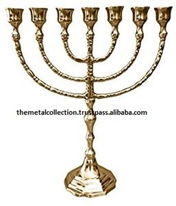 Soporte de vela con 7 brazos para el hogar, vajilla para decoración de bodas, Color dorado, diseño antiguo, portavelas de Metal y latón, frasco de latón - Product Image 2