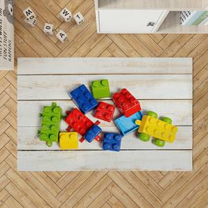 Tapis coloré en blocs de construction, tapis imprimé pour salle de jeux, chambre d'enfants, tapis en chenille - Product Image 4