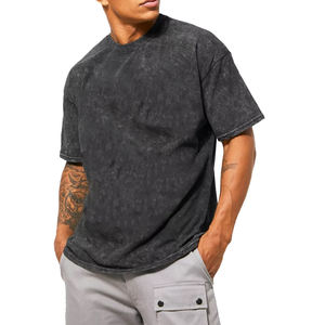 T-shirt de lavage à l'acide de haute qualité pour hommes Style tendance avec impression à chaud Design personnalisé 100% coton - Product Image 3