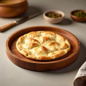 Assiette à rôti en bois fabriquée à la main élégante et durable en bois d'acacia Chapati plat naturel écologique sûr par l'artisanat en croissant - Product Image 2