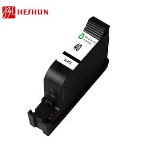 Heshun再生交換用インクカートリッジ、Hewlett Packard 51640A (HP 40) ブラック用ピグメントインク付き